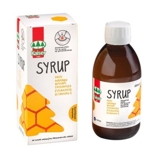 KAISER Syrup Σιρόπι Για Το Βήχα Με Βότανα Μέλι & Βιταμίνη C 200ml