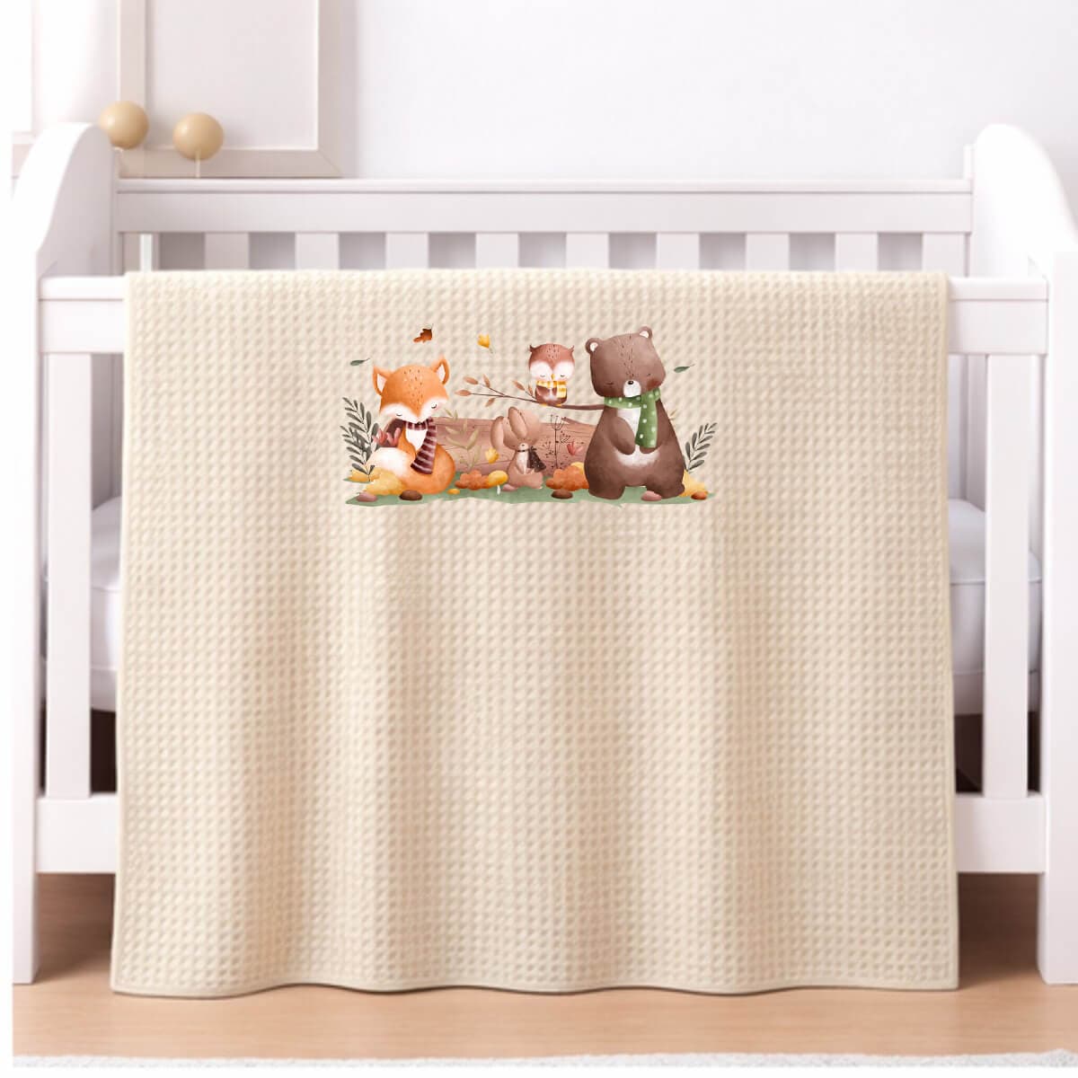 Βρεφική Κουβέρτα Πικέ Κούνιας 110 Χ 140 Beige - Astron Italy