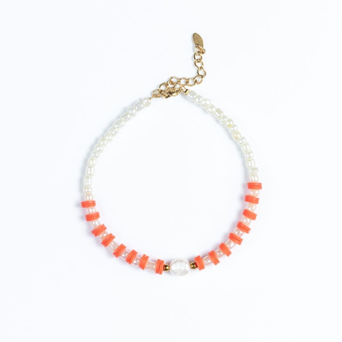 Anklet Cuoro με μαργαριτάρια και πέτρες miyuki