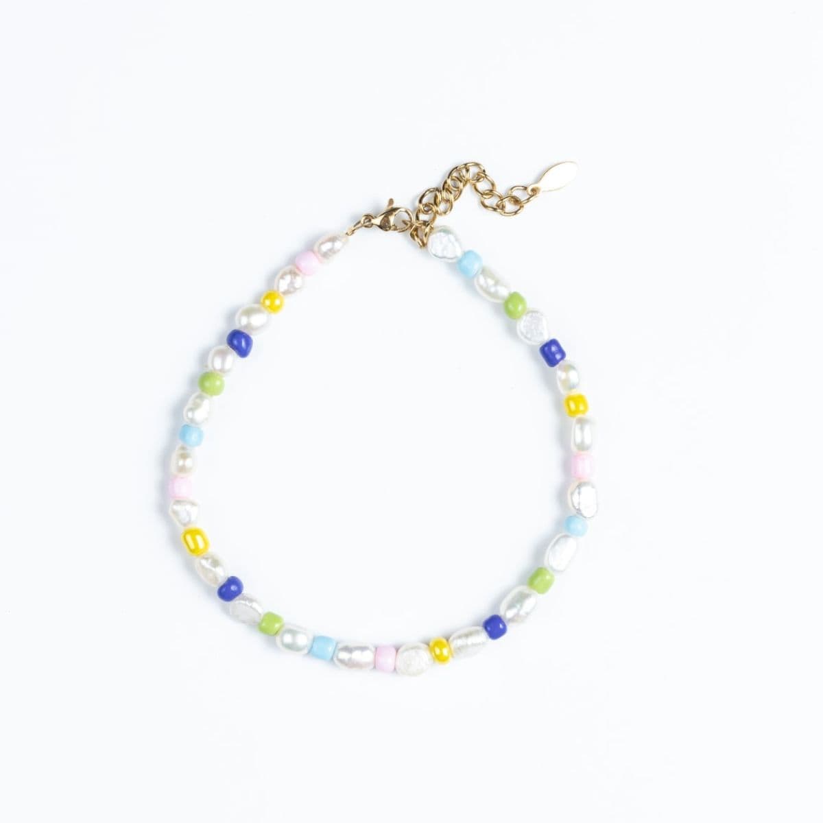 Anklet Cuoro με μαργαριτάρια και πέτρες miyuki