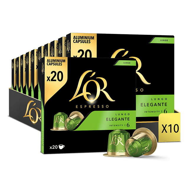 Lungo Elegante - 200 Coffee Capsules