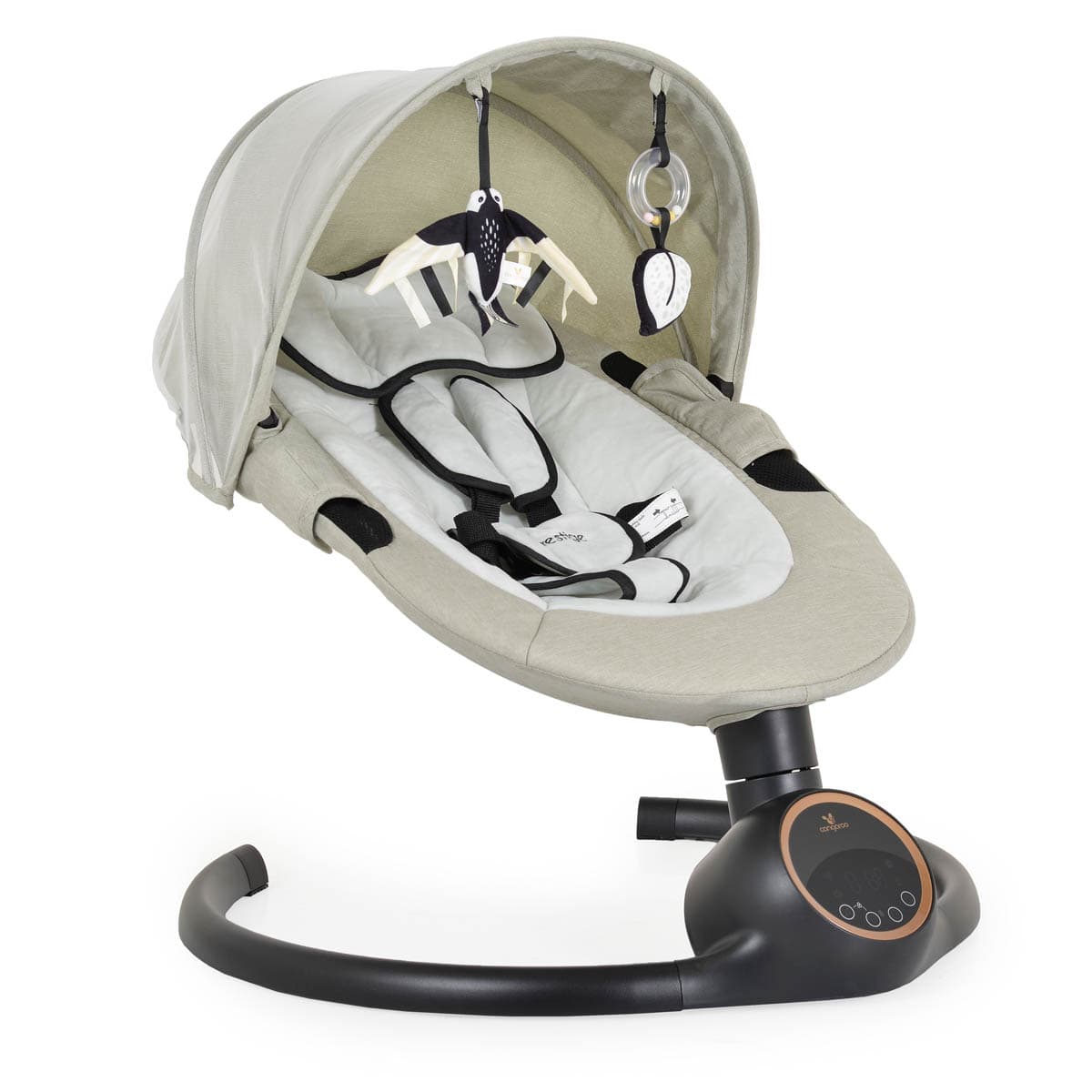 Ηλεκτρικό Ρηλάξ Με Μουσική (0+ Μηνών/Έως 9kg) Cangaroo Prestige Light Grey