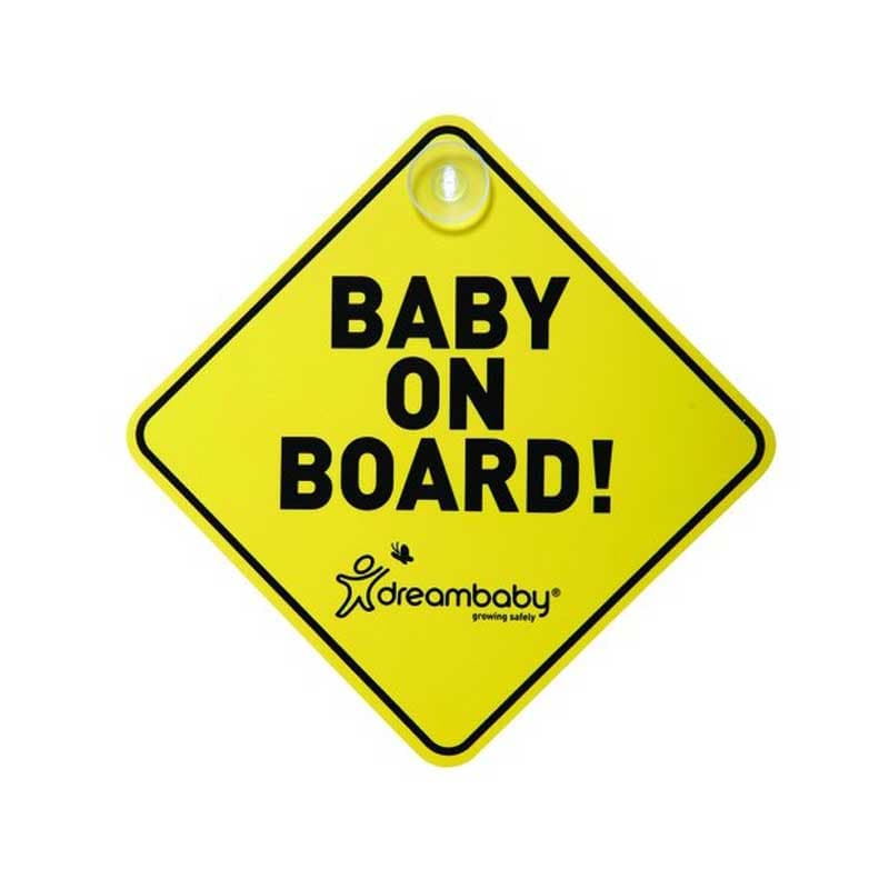 Σήμα Αυτοκινήτου Baby On Board με Βεντούζα Dreambaby Yellow BR74717