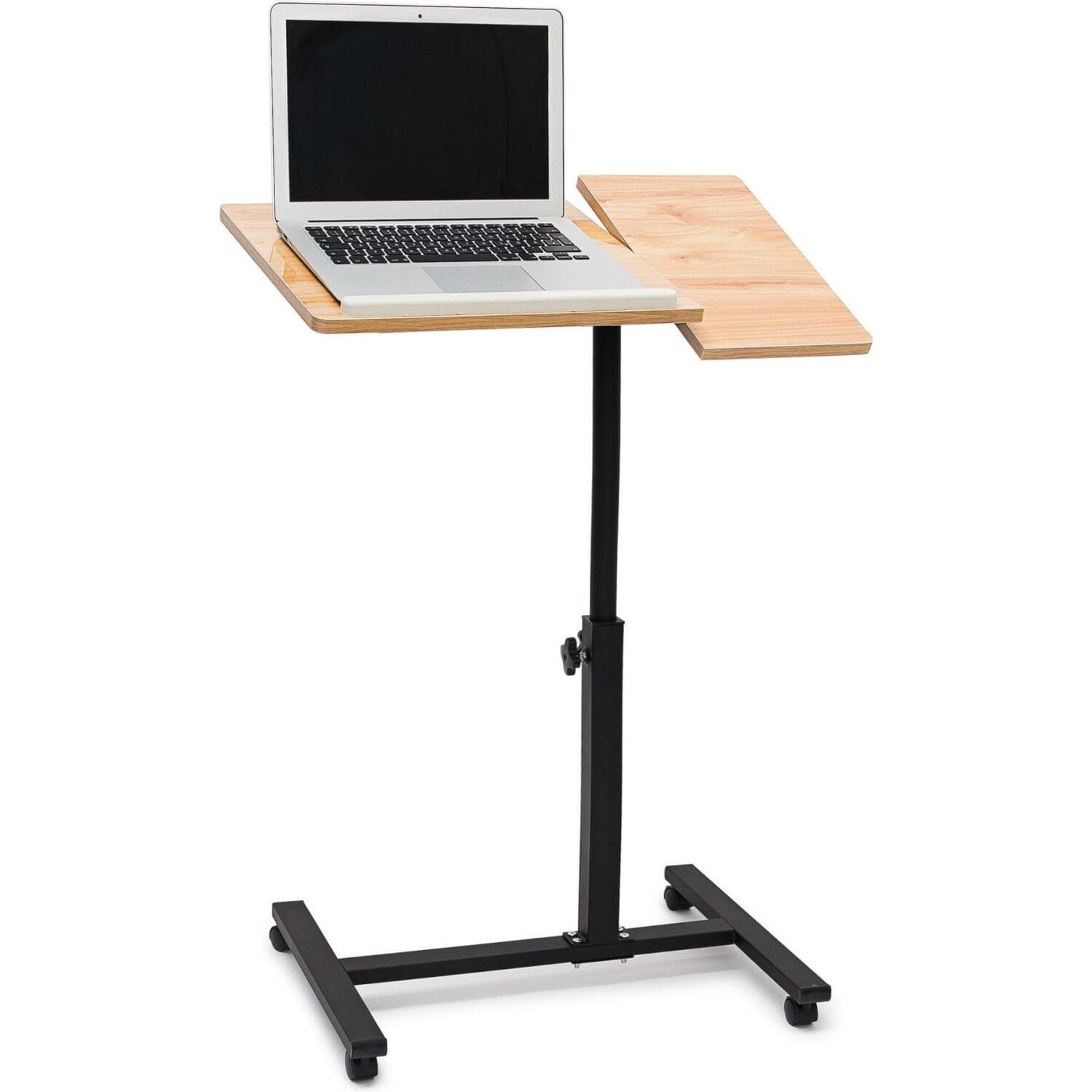 Βάση Στήριξης Relaxdays για Laptop Ρυθμιζόμενη με Ροδάκια & Βάση Ποντικιού 95 x 60 x 40.5 cm - Light